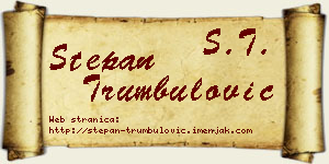 Stepan Trumbulović vizit kartica